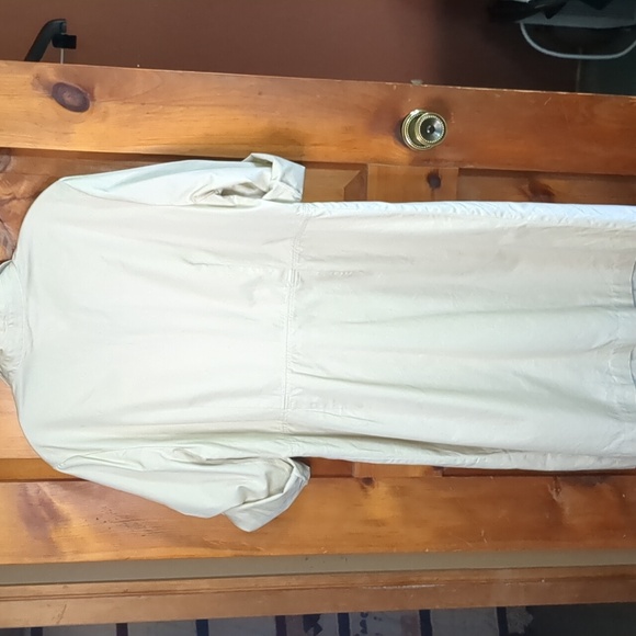 TOMMY HILFIGER* tie front short sleeve button front khaki collared midi dress XL - Picture 8 of 12